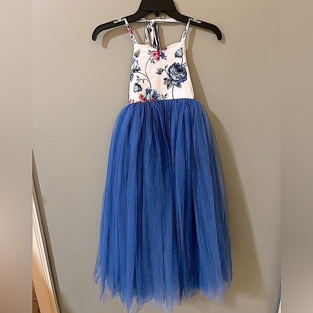 Dollcake Girls Size 7 Ruby Tulle Floral long Dress